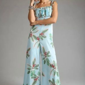 Anthropologie Hutch Ruched Jumpsuit